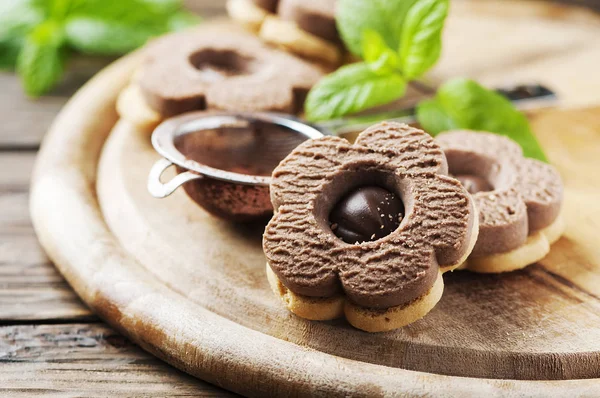 Domácí sušenky s čokoládou — Stock fotografie