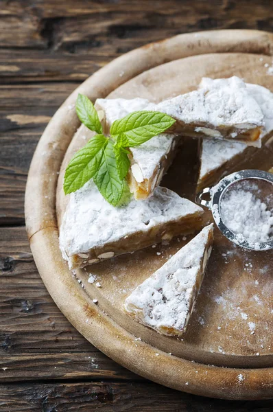 Panforte tradicional postre italiano — Foto de Stock