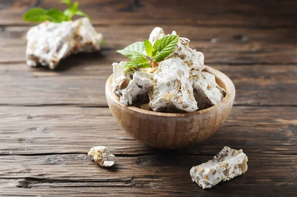 Italian nougat with nuts — Stock Photo, Image