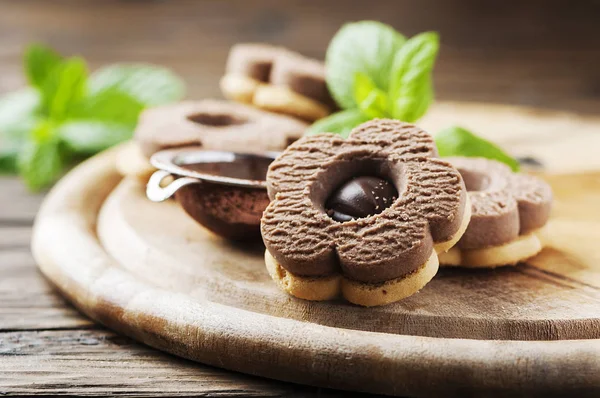 Домашнее печенье с шоколадом — стоковое фото
