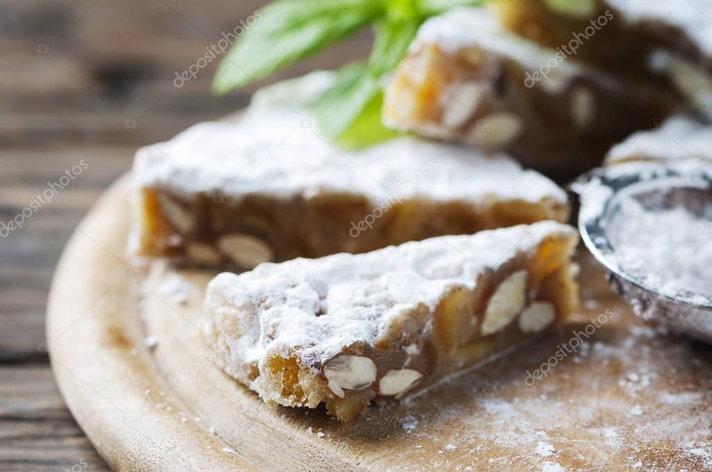 Traditional italian dessert panforte
