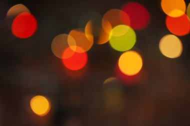 Noel kartı bokeh ışıkları ile