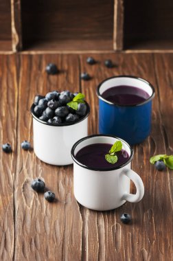 Yaban mersini ve nane ile Rus kissel