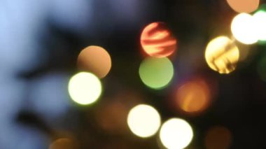 Noel ağacı ışıkları ile video