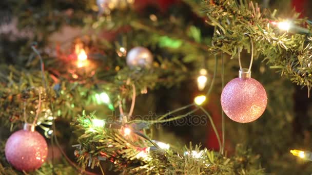 Vidéo de sapin de Noël avec des lumières 