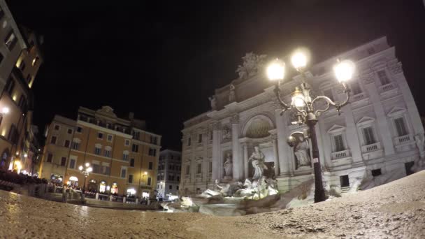 Vue Angle Bas Fontaine Trevi Italie — Video