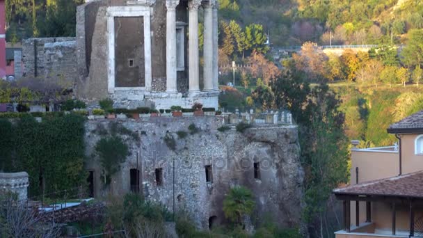 Προβολή Του Tivoli Κάστρο Και Γύρω Περιοχές Φθινόπωρο — Αρχείο Βίντεο