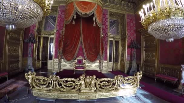 Interior Luxuoso Palácio Italiano Rico Velho — Vídeo de Stock