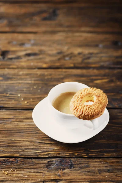 Sweet Homemade Cookies Cup Coffee — Stock Photo, Image