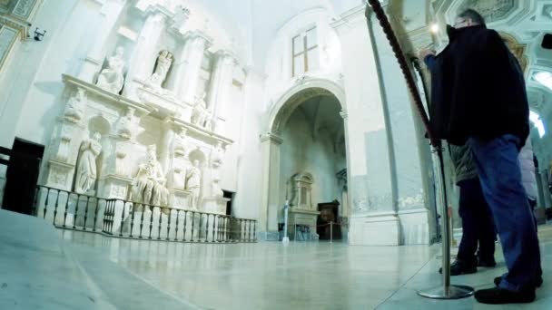 Vista Interior Exposição Igreja Velha — Vídeo de Stock
