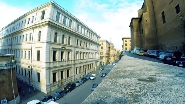 古い建物でローマ通りのビュー — ストック動画