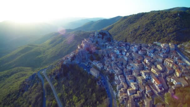 Vista Aérea Naturaleza Edificios Antiguos Cervara Roma Italia — Vídeo de stock