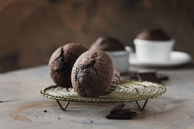 Tatlı kek çikolata ile