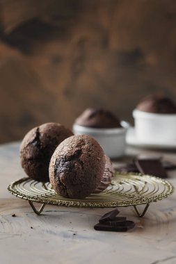 Tatlı kek çikolata ile