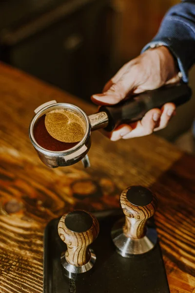 Ferramenta Barista Temperamento Suporte — Fotografia de Stock