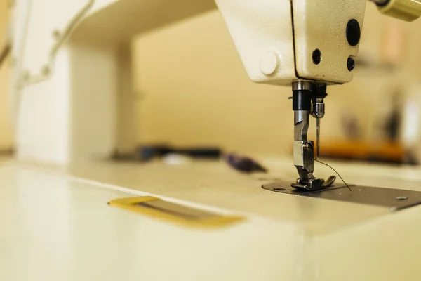 Closeup Sewing Machine Item Clothing Old Sewing Machine Vintage Style — Stock Photo, Image