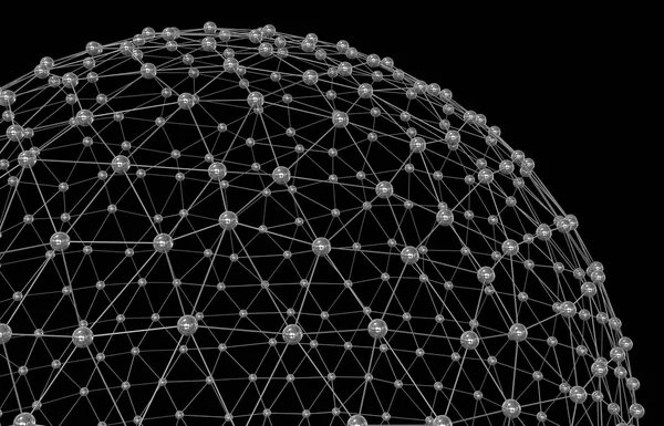 Sphere. Abstract network connection background
