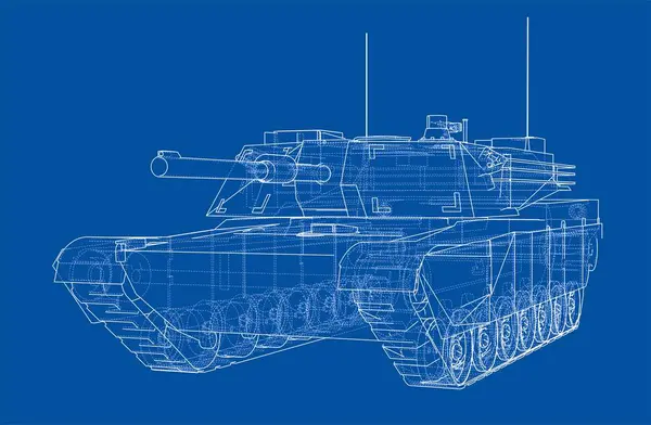 Blueprint of realistic tank