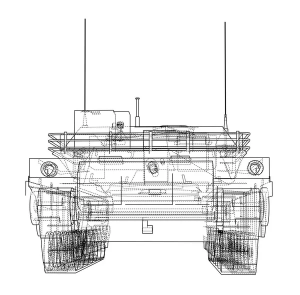 Blueprint of realistic tank