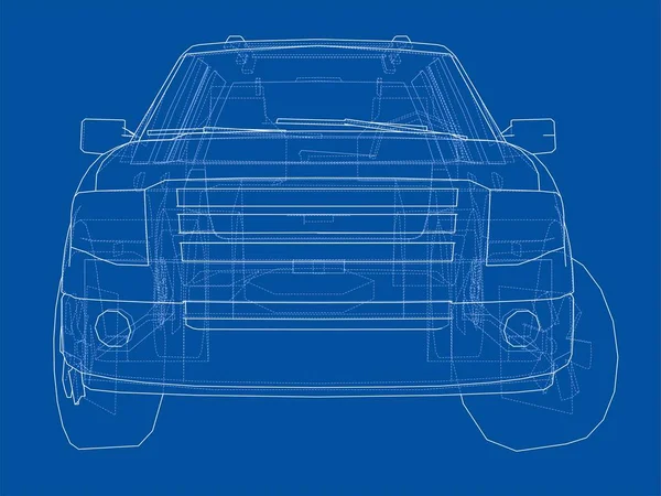 Car SUV drawing outline