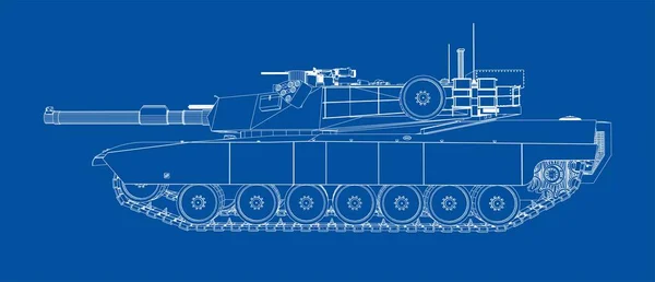 Blueprint of realistic tank