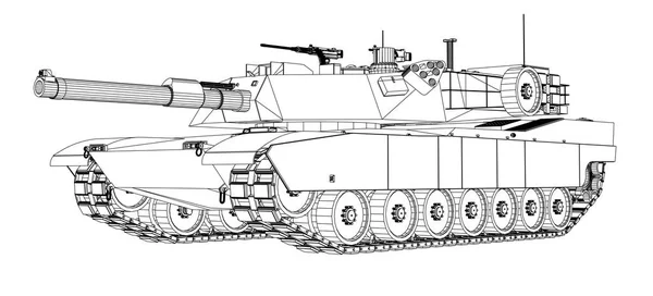 Blueprint of realistic tank