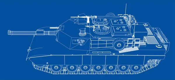 Blueprint of realistic tank