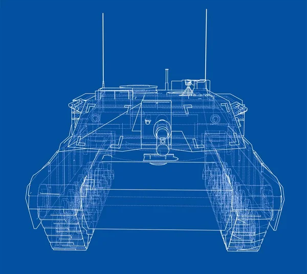 Blueprint of realistic tank