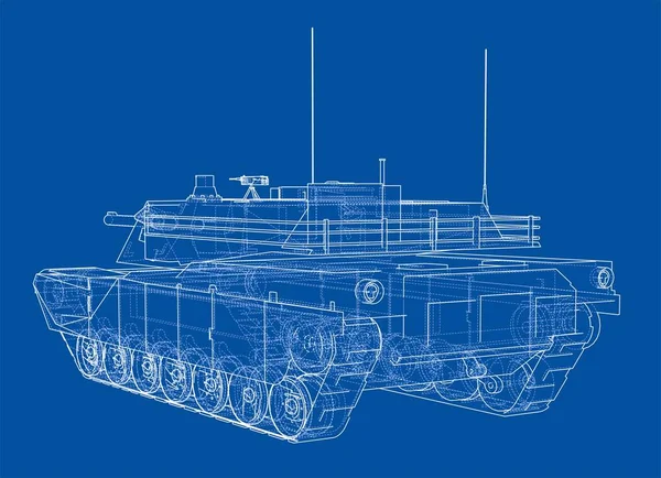 Blueprint of realistic tank