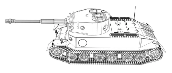 Blueprint of realistic tank