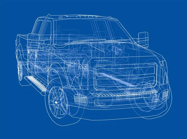 Car SUV drawing outline