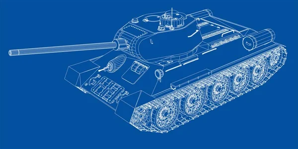 Blueprint of realistic tank