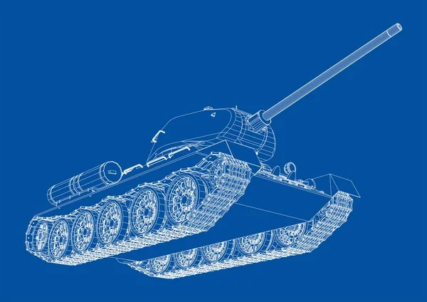 Blueprint of realistic tank