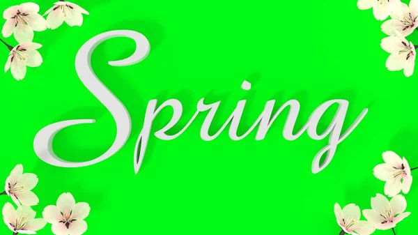Весна Красочном Фоне Рендеринг — стоковое фото