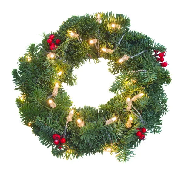 Christmas glowing wreath — Stock Photo, Image