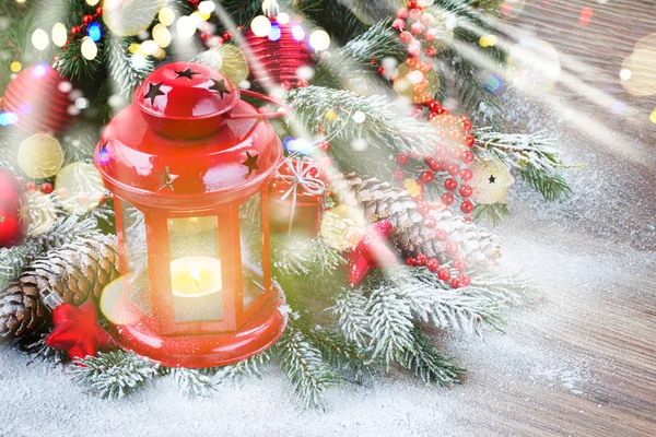 Linterna de Navidad de cerca — Foto de Stock