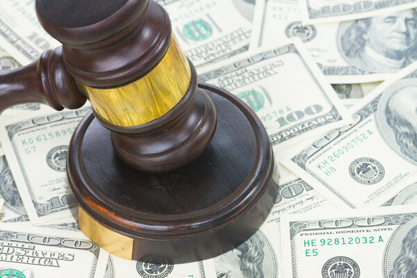 Law Gavel and Euro Money