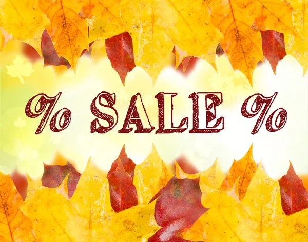 Autumn sale text — Stock Photo, Image