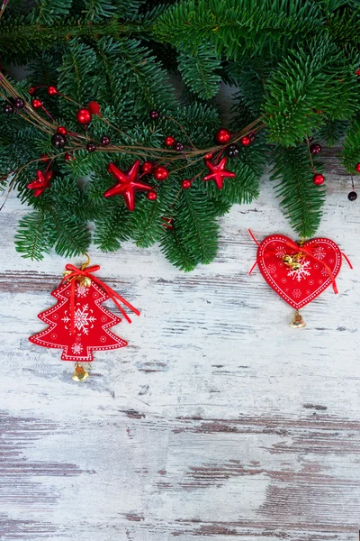 Ramas de árboles perennes frescas de navidad — Foto de Stock