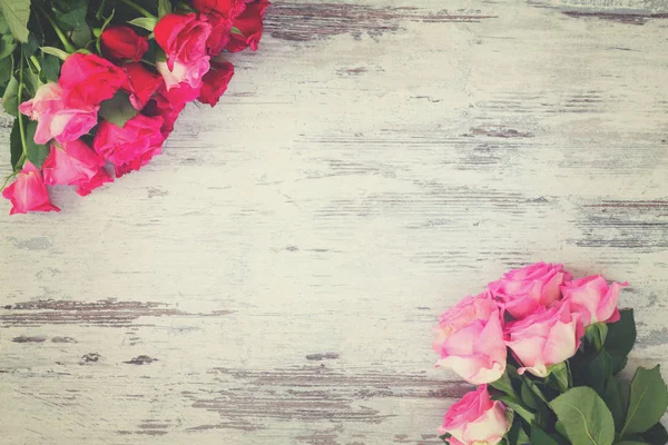 Pink fresh roses — Stok fotoğraf