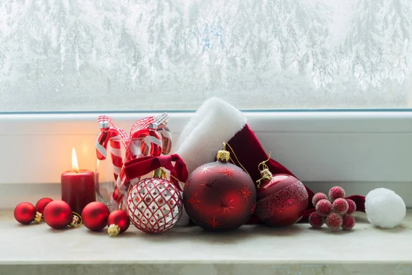 Cena de Natal com luz ardente — Fotografia de Stock