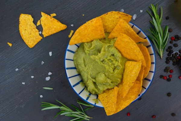 Green guacamole sause — Stock Photo, Image