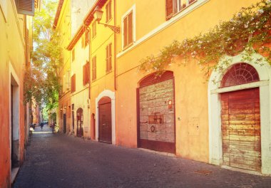 sokakta Trastevere, Roma, İtalya