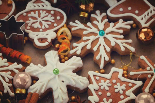 Christmas gingerbread cookies — Stock Photo, Image