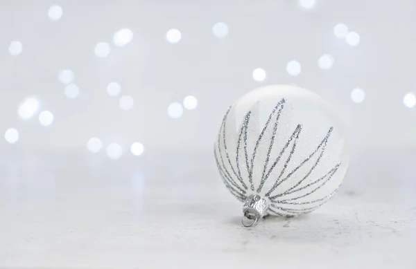 Natal branco com neve — Fotografia de Stock