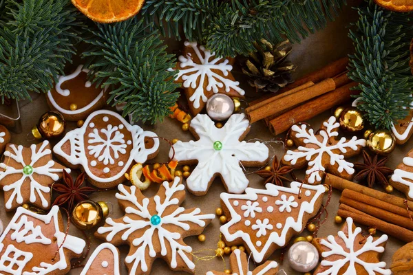 Biscoitos de gengibre de Natal — Fotografia de Stock