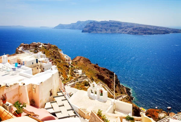 Hermosos detalles de la isla de Santorini, Grecia — Foto de Stock