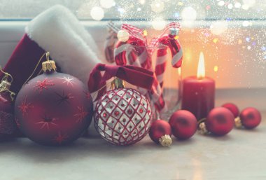 Hafif yanma ile Noel sahne