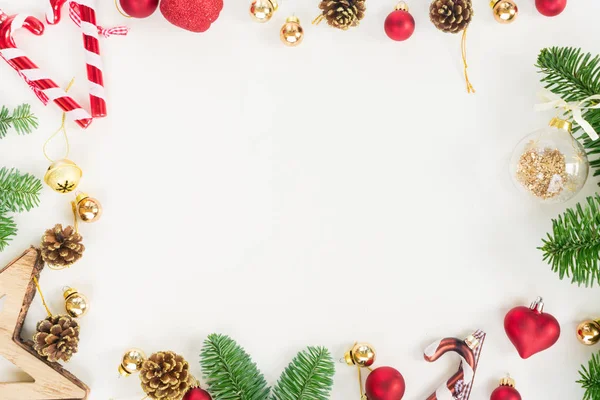 Weihnachten flach lag gestylte Szene — Stockfoto