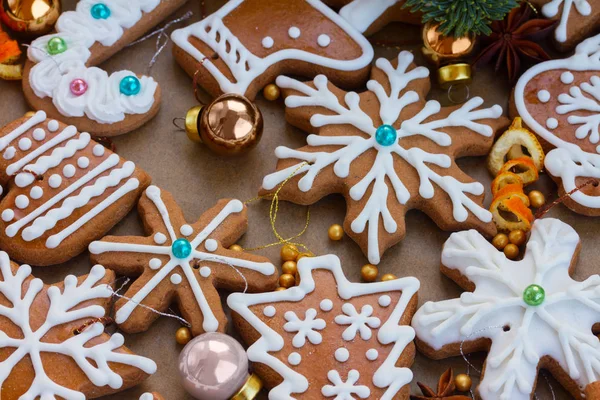 Christmas gingerbread cookies — Stock Photo, Image